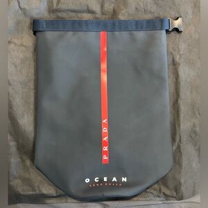 Prada Beauty Navy Blue and Red Ocean Sling Bag w/Dust Bag NWT